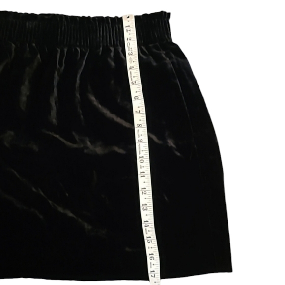 J. Crew sz 4 black velvet paperbag waist skirt new with tags with pockets WSK84 - Picture 7 of 9